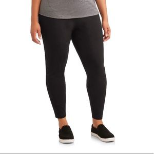 4 Pairs Terra & Sky Black Leggings Size 3X